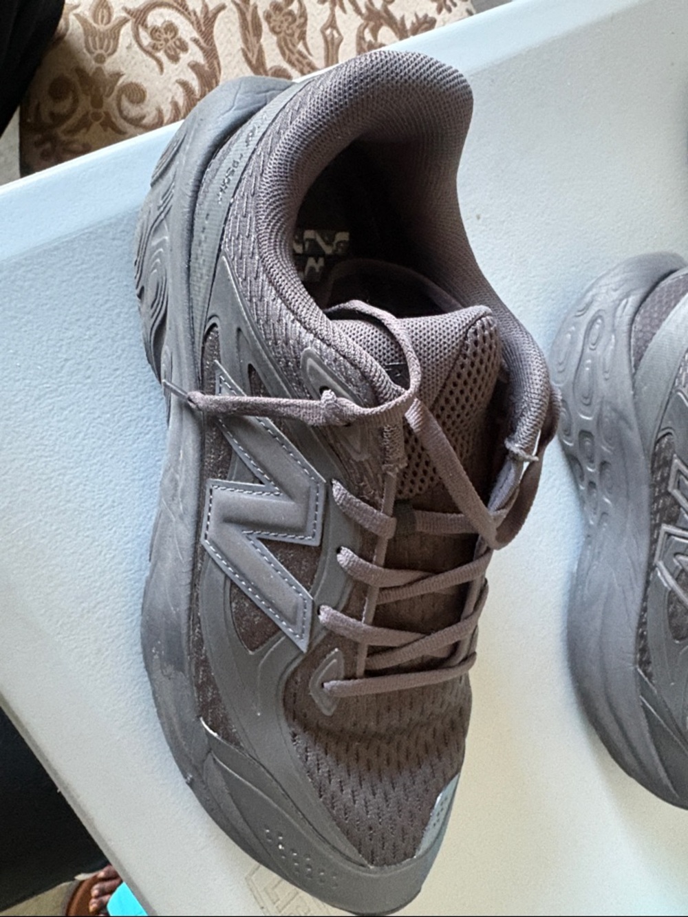 New Balance Taupe/Gray Runner Sneakers